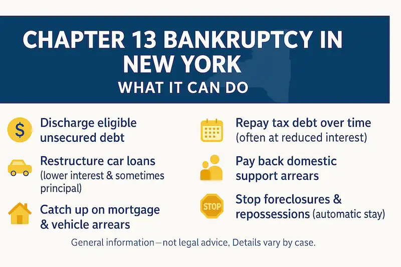 Chapter 13 options in New York (infographic)